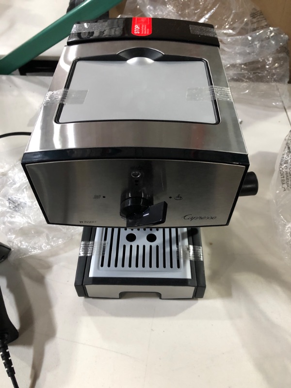 Photo 2 of Capresso 117.05 Stainless Steel Pump Espresso and Cappuccino Machine EC50, Black/Stainless