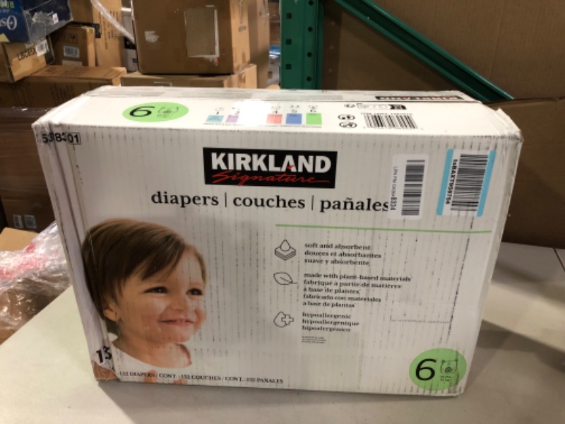 Photo 2 of Kirkland Signature Diapers, Size 6 (132-Count) Size 6 (132 Count)