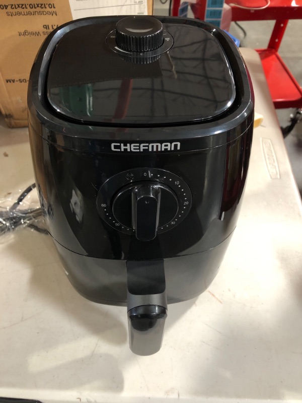 Photo 2 of Chefman TurboFry 2-Quart Air Fryer, Dishwasher Safe Basket & Tray, Black 2 Quart Black