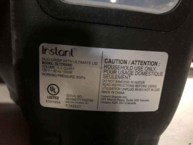 Photo 3 of *PARTS ONLY* Instant Pot 8-Qt. Pro Pressure Cooker