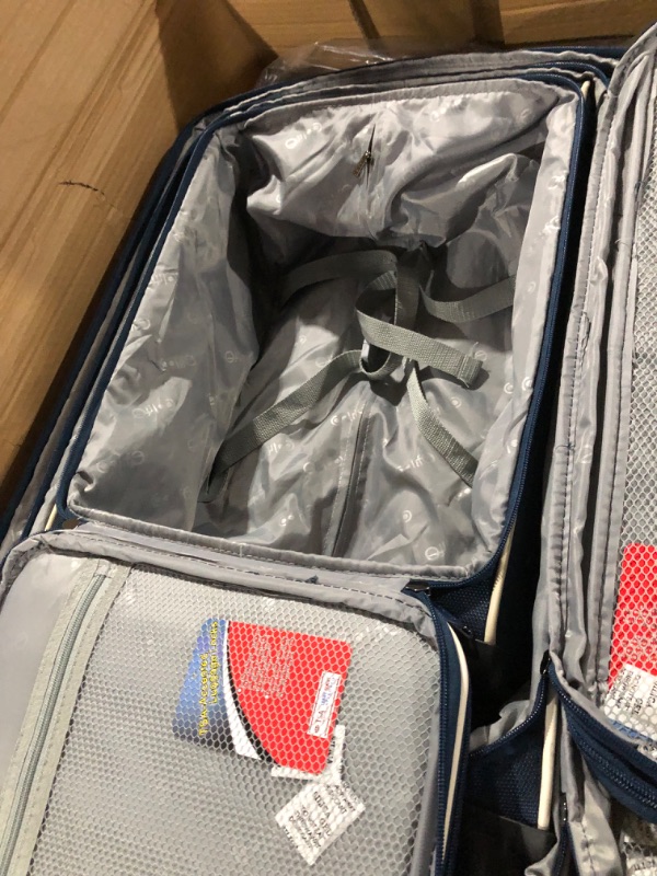 Photo 1 of Coolife Luggage 3 Piece Set Suitcase with TSA lock spinner softshell 20in24in28in (Navy.)