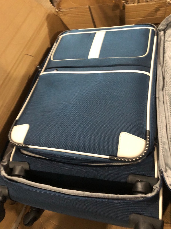 Photo 1 of Coolife Luggage 3 Piece Set Suitcase with TSA lock spinner softshell 20in24in28in (Navy.)