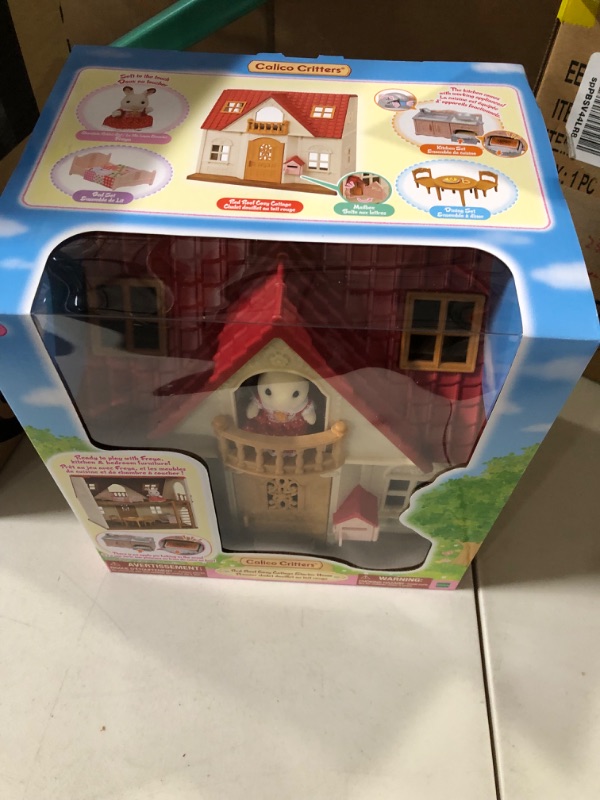 Photo 2 of Calico Critters Red Roof Cozy Cottage Dollhouse Playset with Figure, Furniture and Accessories