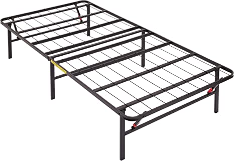 Photo 2 of Amazon Basics Foldable Metal Platform Bed Frame with Tool Free Setup, 14 Inches High, Twin, Black