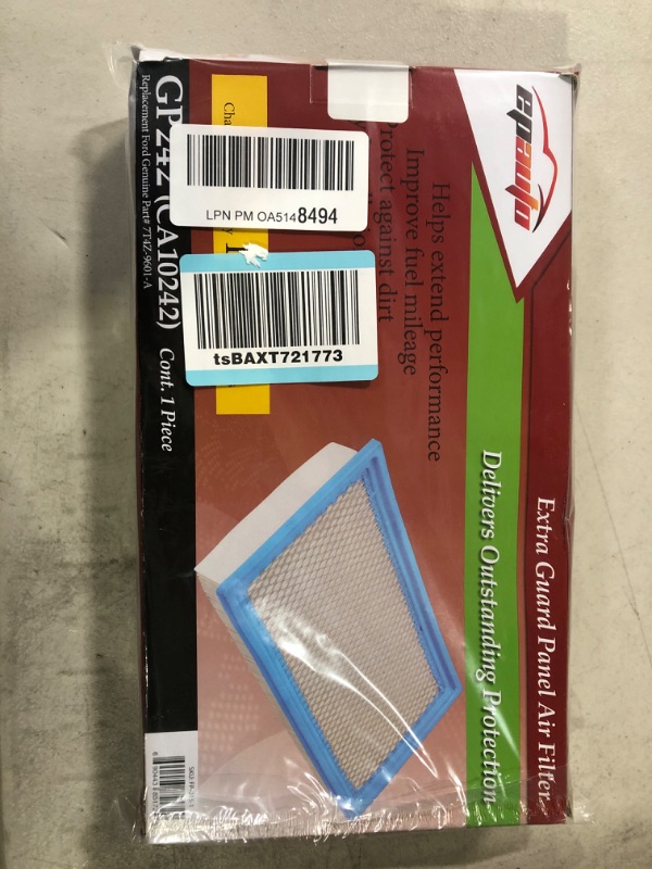 Photo 2 of EPAuto GP242 (CA10242) Replacement for Ford / Mazda / Lincoln / Mercury Panel Engine Air Filter for Edge(2007-2014),Explorer Gas(2011-2022),Flex(2009-2019),Taurus(2010-2019),MKT(2010-2019)