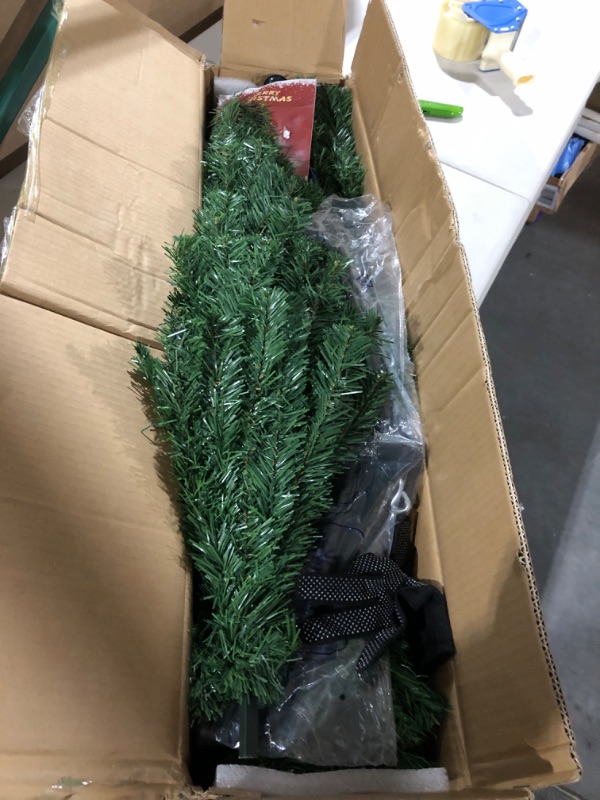 Photo 2 of 6 Ft Premium Christmas Tree with 1200 Tips for Fullness - Artificial Canadian Fir Full Bodied Christmas Tree with Metal Stand, Lightweight and Easy to Assemble