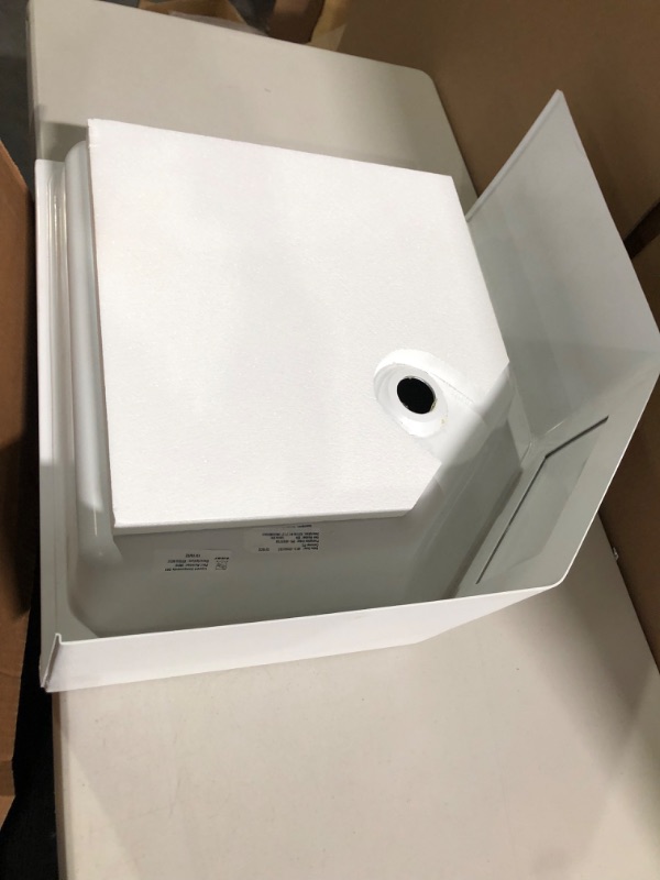 Photo 2 of Corner Shower Pan with Center Drain; 27" x 27" (White)
