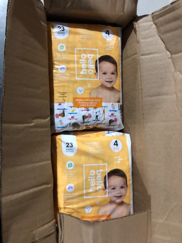 Photo 1 of Hello Bello Baby Diapers - Size 4 - Building Blocks - 92 Count (4 Packs of 23)