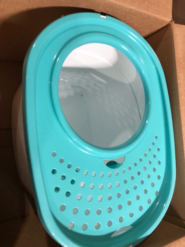 Photo 2 of **SEE NOTES**
IRIS USA Top Entry Cat Litter Box with Cat Litter Scoop Oval - White/Seafoam