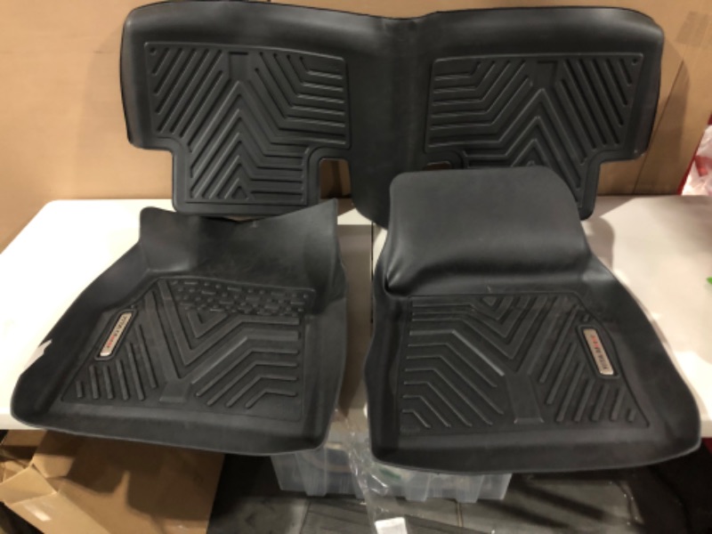 Photo 2 of YITAMOTOR Floor Mats Compatible with Tesla Model 3, Custom Fit Floor Liners for 2017-2023 Tesla Model 3, 1st & 2nd Row All Weather Protection