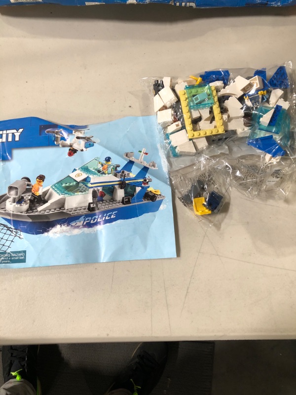 Photo 2 of LEGO City Police Patrol Boat 60277 Building Kit; Cool Police Toy for Kids, New 2021 (276 Pieces) Frustration-Free Packaging