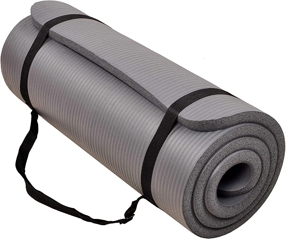 Photo 1 of BalanceFrom All Purpose 1-Inch Extra Thick High Density Anti-Tear Exercise Yoga Mat with Carrying Strap