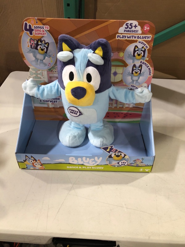 Photo 2 of Bluey Dance and Play 14" Animated Plush | Over 55 Phrases and Songs, Multicolor