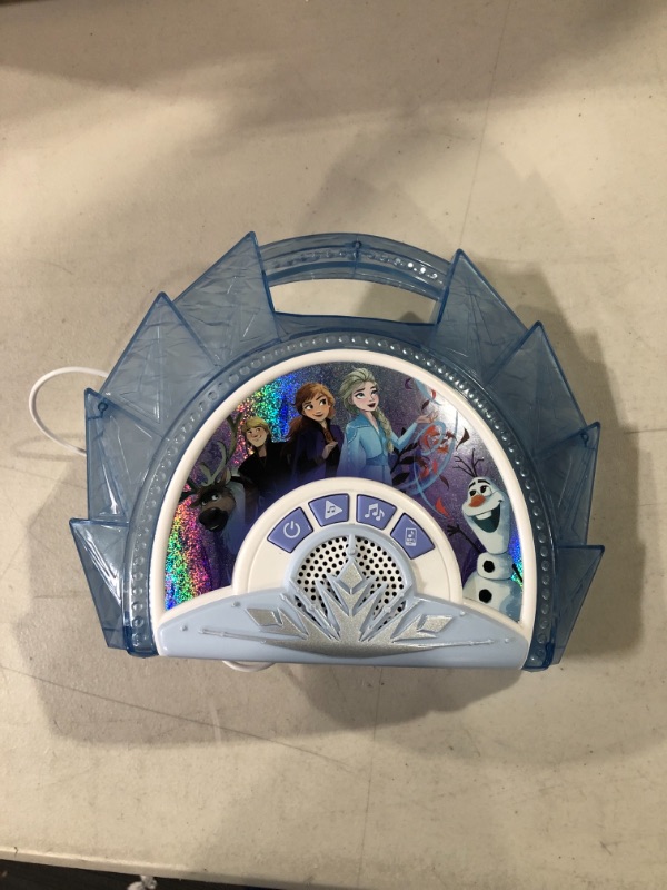 Photo 2 of eKids Frozen Sing Along Boom Box Speaker with Microphone for Fans of Frozen Toys for Girls, Kids Karaoke Machine