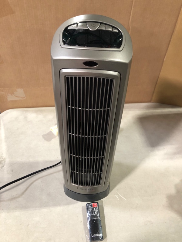 Photo 2 of *** SEE NOTES ****Lasko 1500W Digital Ceramic Space Heater with Remote, 755320, Silver