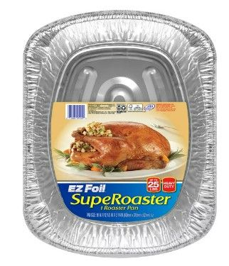 Photo 1 of EZ Foil Super Roaster Heavy Duty Foil Roaster Pan, Up to 25 Pound Capacity, 3 Count