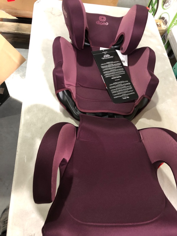 Photo 2 of Diono Everett NXT High Back Booster Car Seat with Rigid Latch, Lightweight Slim Fit Design, 8 Years 1 Booster Seat, Purple NEW! Everett NXT Purple