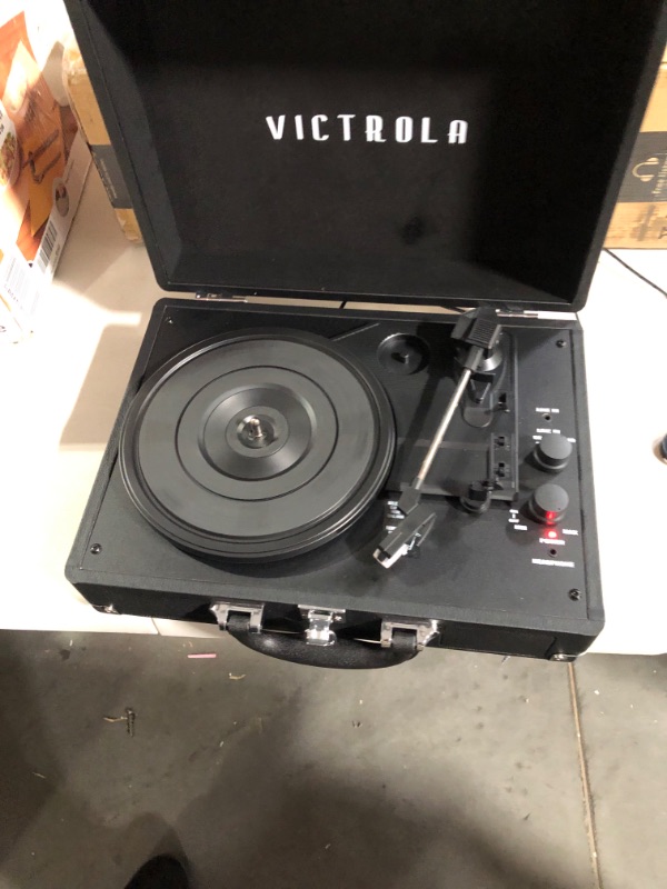 Photo 2 of Victrola Vintage 3-Speed Bluetooth Portable Suitcase Record Player 