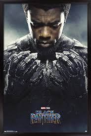 Photo 1 of [DAMAGED] Trends International Marvel Cinematic Universe Black Panther - One Sheet Wall Poster, 22.375" x 34", Black Framed Version