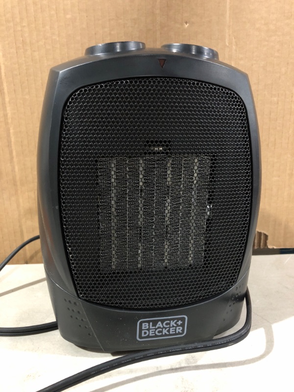 Photo 2 of * Used * BLACK+DECKER Portable Space Heater, 1500W Room Space Heater with Carry Handle for Easy Transport