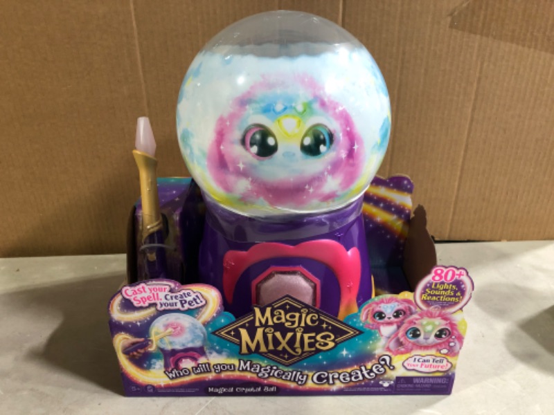 Photo 2 of Magic Mixies Magical Misting Crystal Ball with Interactive 8 inch Pink Plush Toy and 80+ Sounds and Reactions