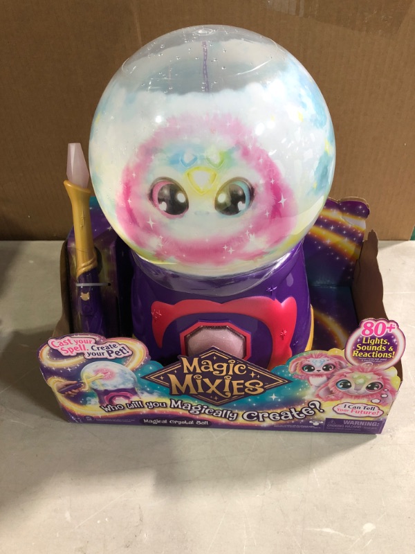 Photo 2 of Magic Mixies Magical Misting Crystal Ball with Interactive 8 inch Pink Plush Toy and 80+ Sounds and Reactions