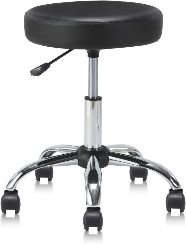 Photo 1 of Round Rolling Chair Swivel with Wheels Adjustable Height