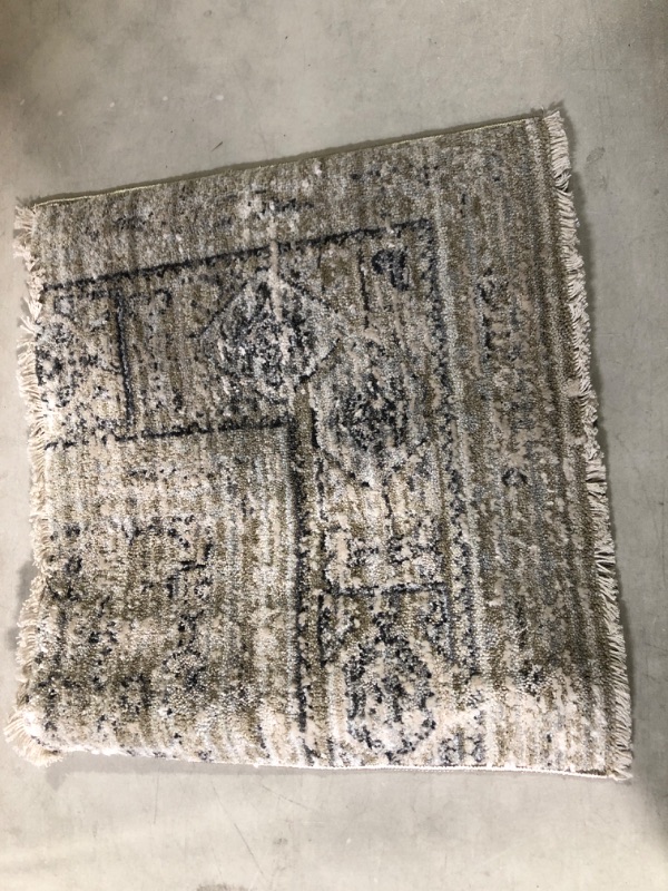 Photo 2 of ** SAMPLE RUG** Amber Lewis X Loloi Alie Collection ALE-03 Taupe / Dove, Traditional 18" X 16" Sample Rug