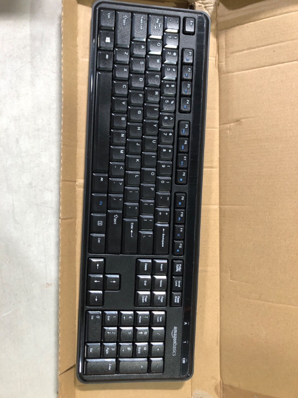 Photo 2 of Amazon Basics Wireless Computer Keyboard  - Quiet and Compact - US Layout (QWERTY)