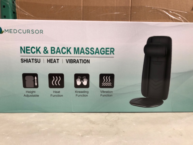 Photo 2 of * New * Medcursor Shiatsu Back Massager with Heat, Height Adjustable Massage Chair Pad, Seat Cushion Massagers for Neck and Shoulder