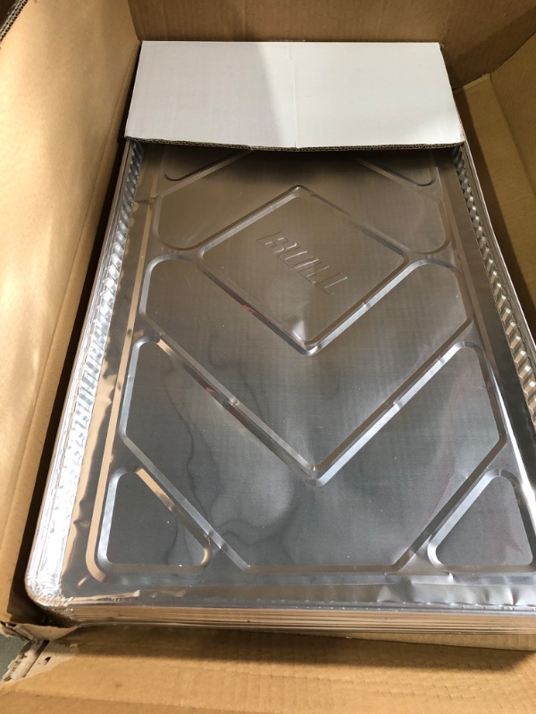 Photo 2 of Bull Outdoor Products 24269 Grease Tray Liner, Silver, 11 Pack, for 38" Bull Grills