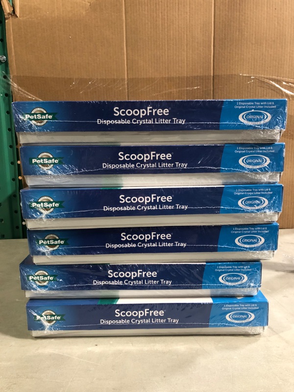 Photo 2 of * Factory Sealed * PetSafe ScoopFree Self-Cleaning Cat Litter Box Tray Refills with Premium Blue Non-Clumping Crystals, 6-Pack