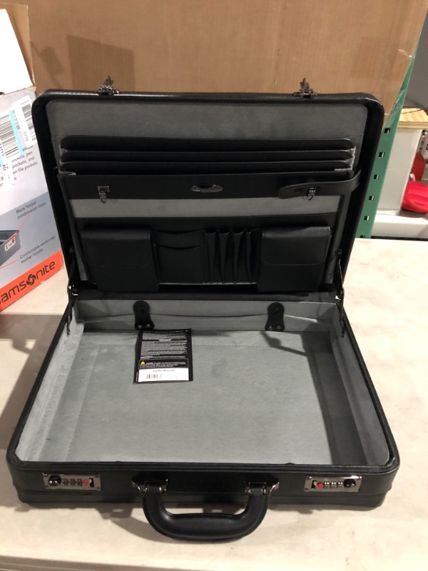 Photo 1 of Samsonite Bonded Leather Attache, Black, One Size