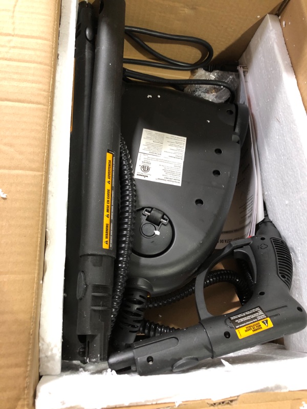 Photo 2 of **USED** Wagner Spraytech 0282014 915e On-Demand Steam Cleaner & Wallpaper Removal, Multipurpose Power Steamer, 18 Attachments Included (Some Pieces Included in Storage Compartment) 915 Steam