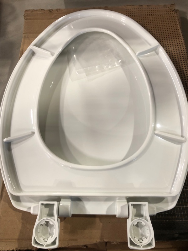 Photo 3 of BEMIS 7300SLEC 000 Toilet Seat will Slow Close and Removes Easy for Cleaning, ELONGATED, White 1 Pack Elongated White