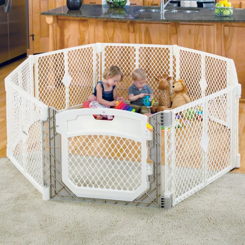 Photo 1 of North States Superyard Ultimate Plastic Dog Playpen, Ivory