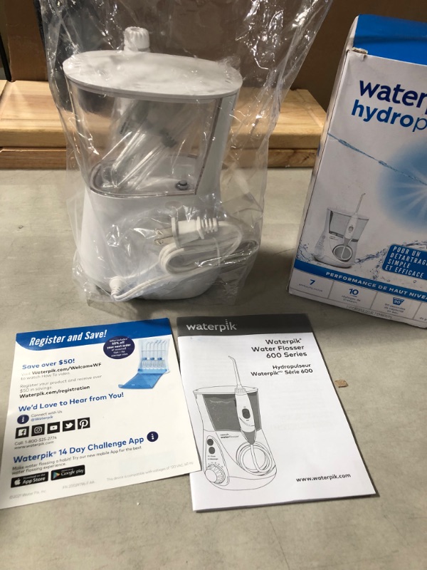 Photo 2 of **NEW - FACTORY SEALED** Waterpik Aquarius Water Flosser Professional For Teeth, Gums, Braces, Dental Care, Electric Power With 10 Settings, 7 Tips For Multiple Users And Needs, ADA Accepted, White WP-660