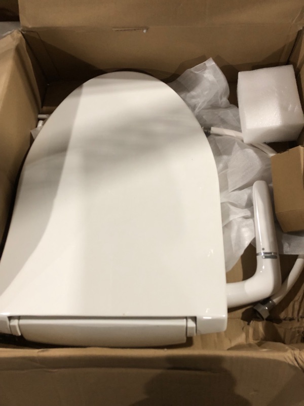 Photo 3 of ***SEE NOTES***KOHLER K-5724-0 Puretide Bidet Toliet Seat, Elongated Manual Non Electric Bidet with Adjusting Spray Pressure and Position, 