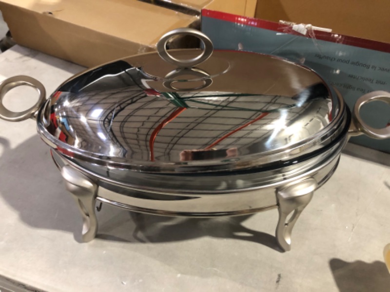 Photo 3 of **OPEN BOX** Galashield Chafing Dish Buffet Set Warming Tray with Lid Stainless Steel Buffet Server and Oven Safe Glass (3-Quart)