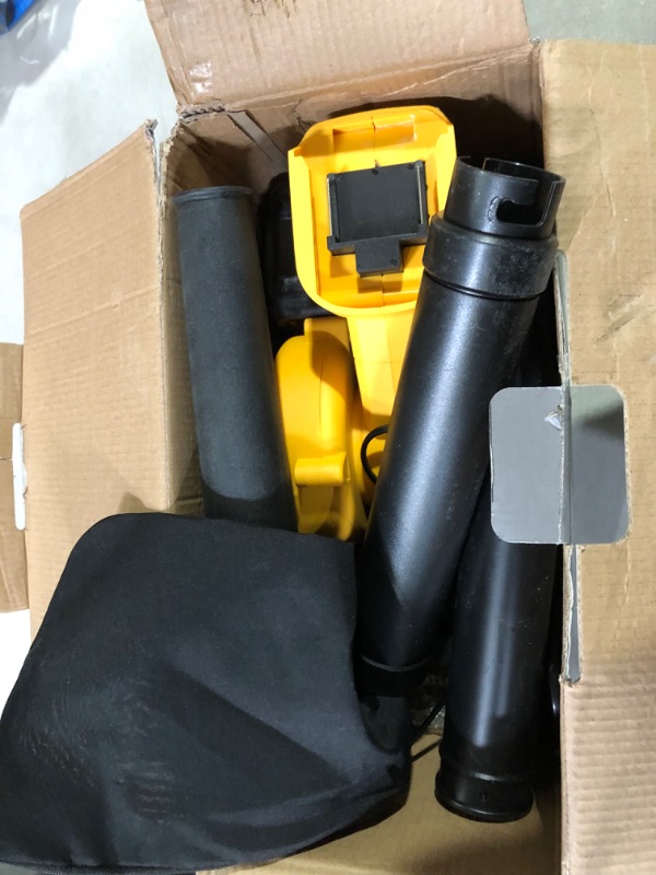 Photo 2 of Alloyman Leaf Blower, 20V Cordless Leaf Blower, with 2 X 4.0Ah Battery & Charger, 2-in-1 Electric Leaf Blower & Vacuum for Yard Cleaning/Snow Blowing. Yellow2