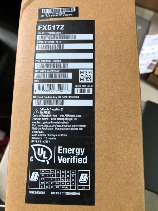 Photo 3 of ** SEE NOTES**ASUS TUF Dash 15 (2022) Gaming Laptop, 15.6" 144Hz FHD Display, Intel Core i7-12650H, GeForce RTX 3060, 16GB DDR5, 512GB SSD, Thunderbolt 4, Thunderbolt 4, Windows 11 Home, Off Black, FX517ZM-AS73 Core i7-12650H 16 GB 512 GB Integrated