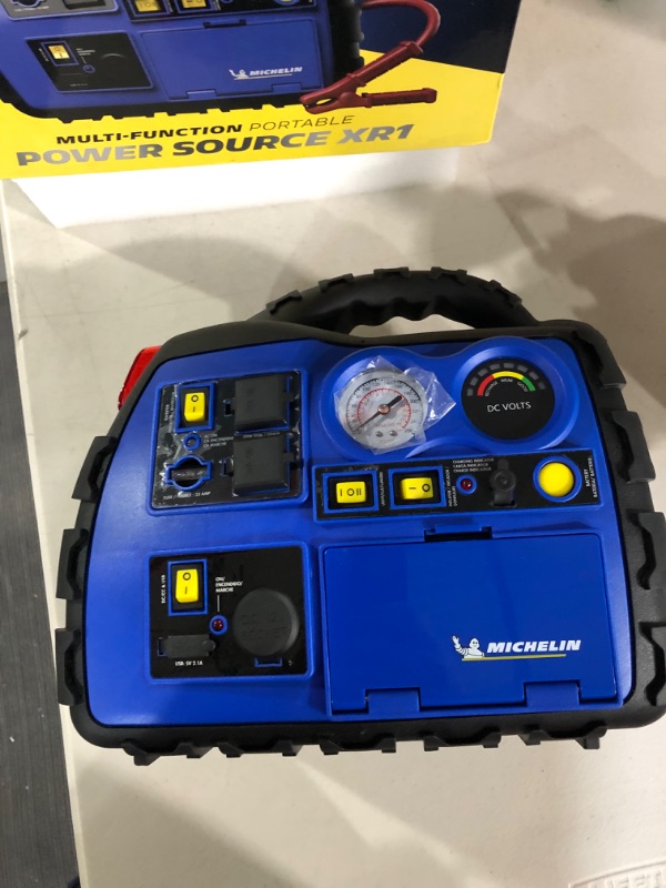 Photo 2 of MICHELIN ML0728 Power Source XR1 Portable 1000 Amps Jump Starter with Air Compressor and 400 Watt Peak Surge Power Inverter and Bluetooth