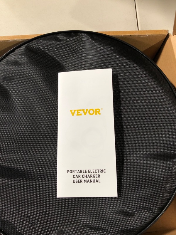 Photo 4 of VEVOR Level 1+2 EV Charger, 15 Amp 110-240V, Portable Electric Vehicle Charger with 25 ft Charging Cable NEMA 6-20 Plug NEMA 5-15 Adapter, Plug-in Home EV Charging Station for SAE J1772 Electric Cars