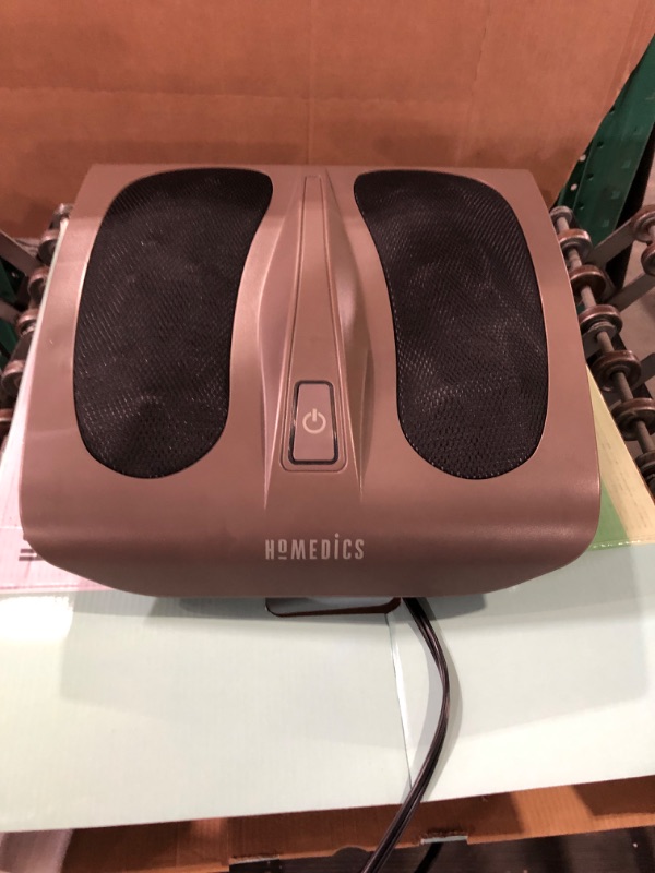 Photo 2 of HoMedics Triple Action Shiatsu Foot Massager with Heat –, Breathable Fabric Brown