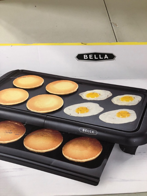 Photo 3 of Bella 10.5" x 18.5" Electric Griddle with Warming Tray