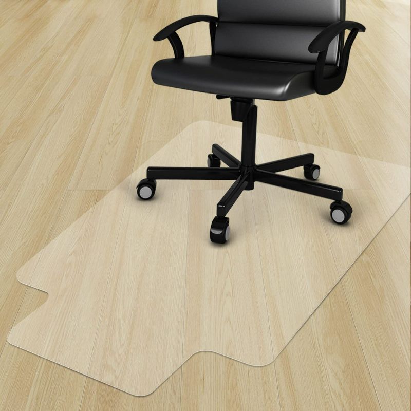 Photo 1 of Azadx Clear Office Heavy Duty Plastic Office Floor Mat Under Rolling Chairs for Easy Glide and Protection