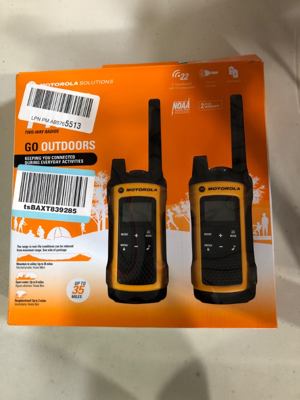 Photo 2 of Motorola Emergency Preparedness Edition 2-Way Radio (Yellow)