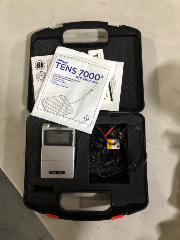 Photo 2 of [USED] TENS 7000 Digital TENS Unit With Accessories - TENS Unit Muscle Stimulator For Back Pain, General Pain Relief, Neck Pain, Muscle Pain