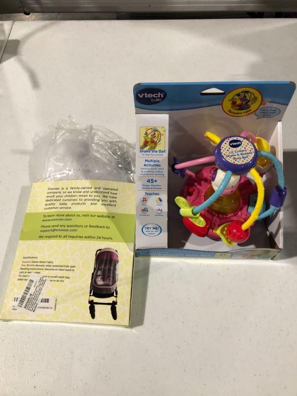 Photo 2 of Baby Bundle: VTech Baby Lil' Critters Shake and Wobble Busy Ball , Purple and Enovoe mosquito net for stroller. 