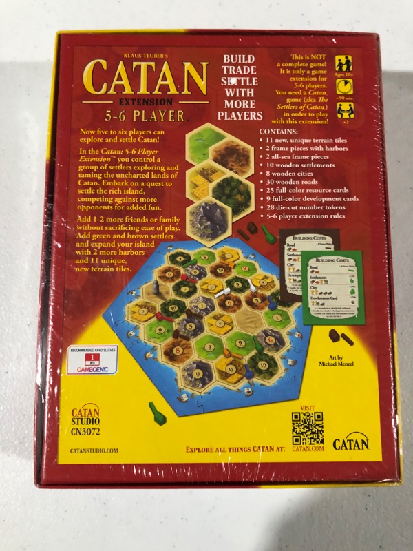 Photo 1 of Catan Board Game Extension Allowing a Total of 5 to 6 Players for The Catan Board Game 